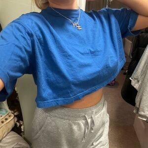 H&M | Royal Blue Baby Cropped Tee